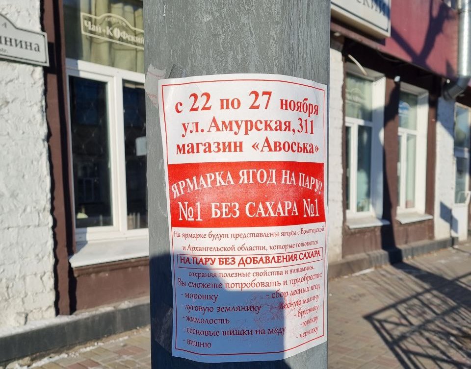Еще один горе-предприниматель понесет наказание за расклейку рекламы в Благовещенске Еще один горе-предприниматель понесет наказание за расклейку рекламы в Благовещенске