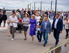 Торжественное открытие набережной реки Зея
