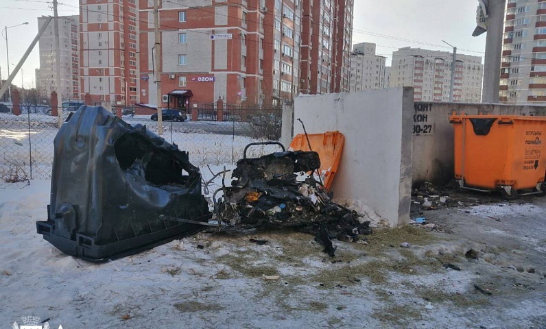 С начала года в Благовещенске по вине безответственных жителей сгорело 9 современных евроконтейнеров 