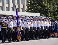 Торжественное прохождение войск Благовещенского гарнизона