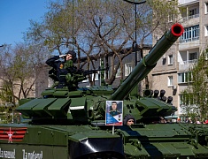 Торжественное прохождение войск Благовещенского гарнизона