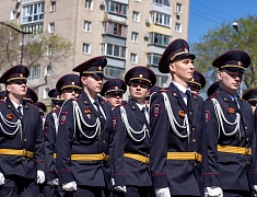 Торжественное прохождение войск Благовещенского гарнизона