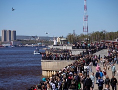 Торжественное прохождение войск Благовещенского гарнизона
