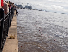 На Амуре прошла традиционная акция «Цветы на воде»