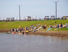 На пляже Пограничном состоялся первый городской сап‑фестиваль
