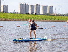 На пляже Пограничном состоялся первый городской сап‑фестиваль