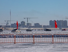 Автомобильные гонки в рамках Международного российско-китайского фестиваля зимних видов спорта