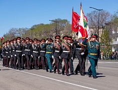 Торжественное прохождение войск Благовещенского гарнизона