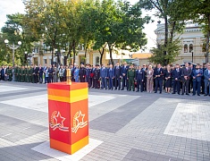 В Благовещенске зажгли Вечный огонь на площади Победы