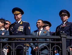 Торжественное прохождение войск Благовещенского гарнизона