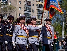 Торжественное прохождение войск Благовещенского гарнизона