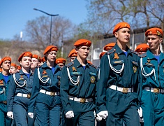 Торжественное прохождение войск Благовещенского гарнизона