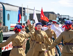 Ретропоезд «Победа» прибыл в Благовещенск