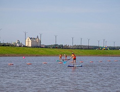 На пляже Пограничном состоялся первый городской сап‑фестиваль