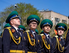 Торжественное прохождение войск Благовещенского гарнизона