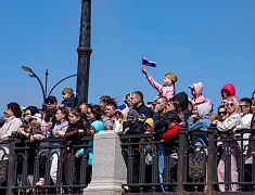 Торжественное прохождение войск Благовещенского гарнизона