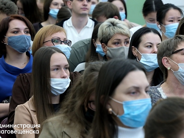 В Благовещенске введён масочный режим