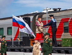 Ретропоезд «Победа» прибыл в Благовещенск