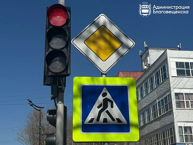 Для безопасности детей-пешеходов в Благовещенске перенастроят светофоры на 25 перекрестках