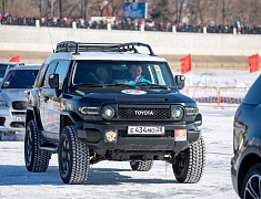 Автомобильные гонки в рамках Международного российско-китайского фестиваля зимних видов спорта